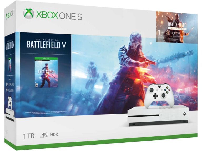 Sélection de packs console Xbox One S 1To + jeu ou seconde manette à 169€ (ex : console 1To + Battlefield V)