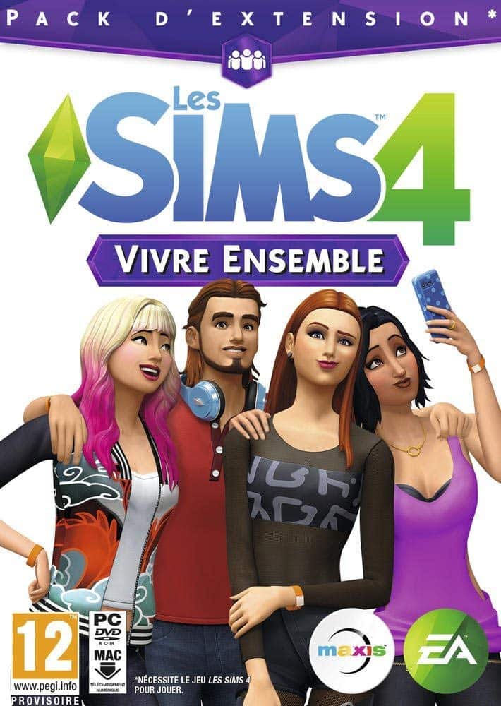 Les Sims 4 Pack D'extension Gratuit Bon plan extension les Sims 4 Vivre Ensemble pas cher sur PC