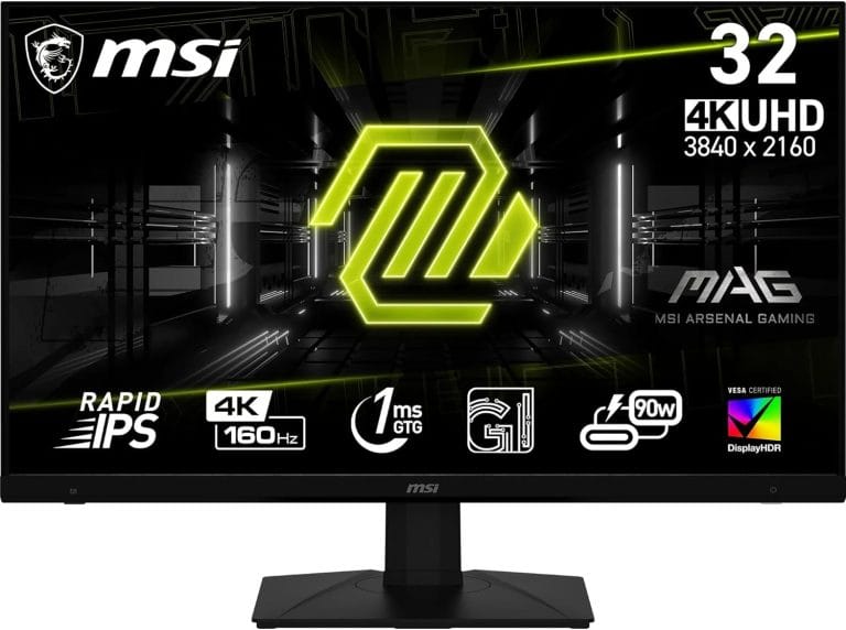 Ecran PC gaming MSI MAG 322UPF à 399.99 € (4K, 160 Hz, 1 ms, Rapide IPS…) au lieu de 699.99€