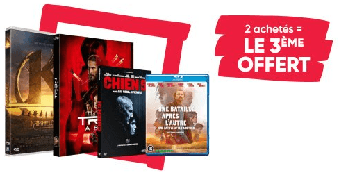 2 Blu-ray achetés, le 3ème offert (4K disponible) parmi une sélection